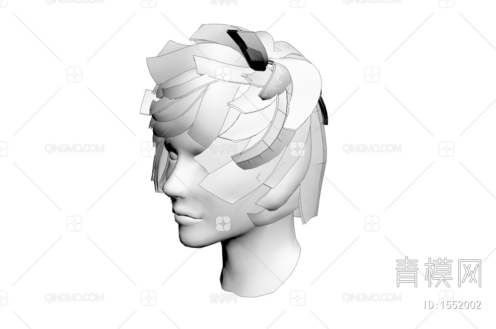 男士发型 造型 头发3D模型下载【ID:1552002】