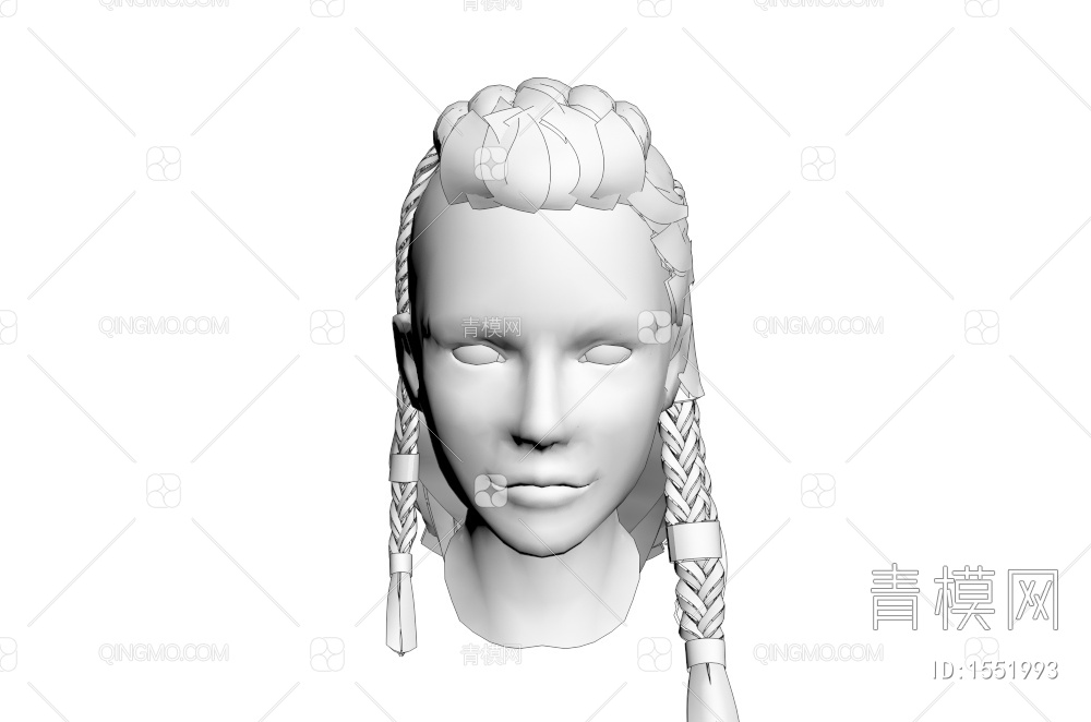 男士发型 造型 头发3D模型下载【ID:1551993】