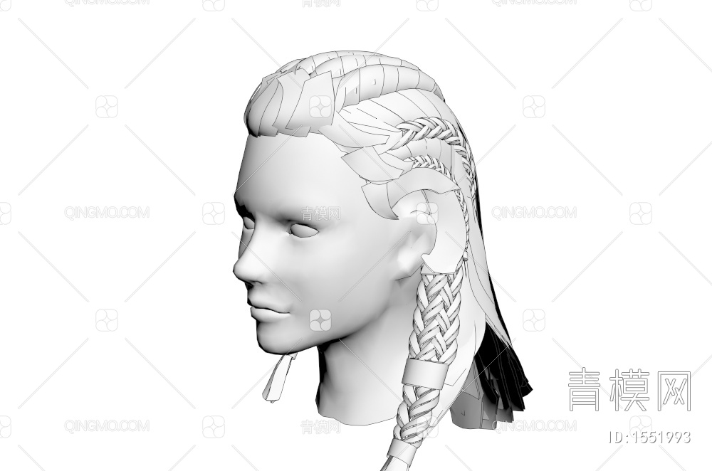 男士发型 造型 头发3D模型下载【ID:1551993】