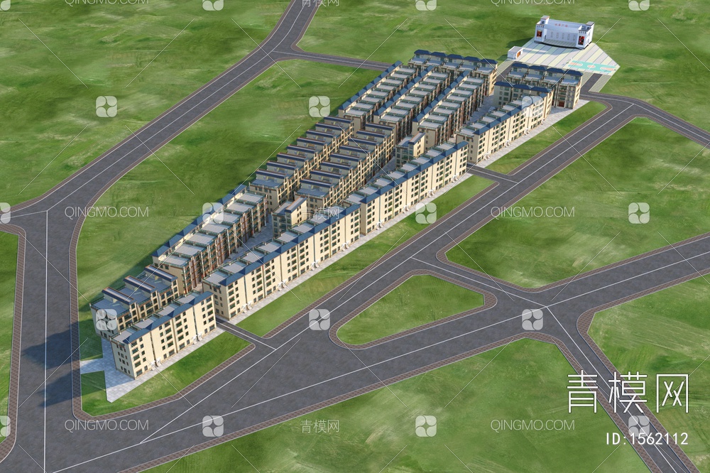 住宅楼房3D模型下载【ID:1562112】