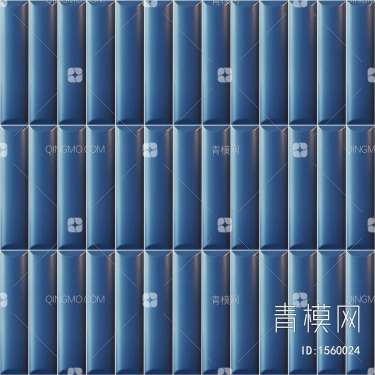 深蓝色色长方形立体面包形图面纯色瓷砖贴图贴图下载【ID:1560024】