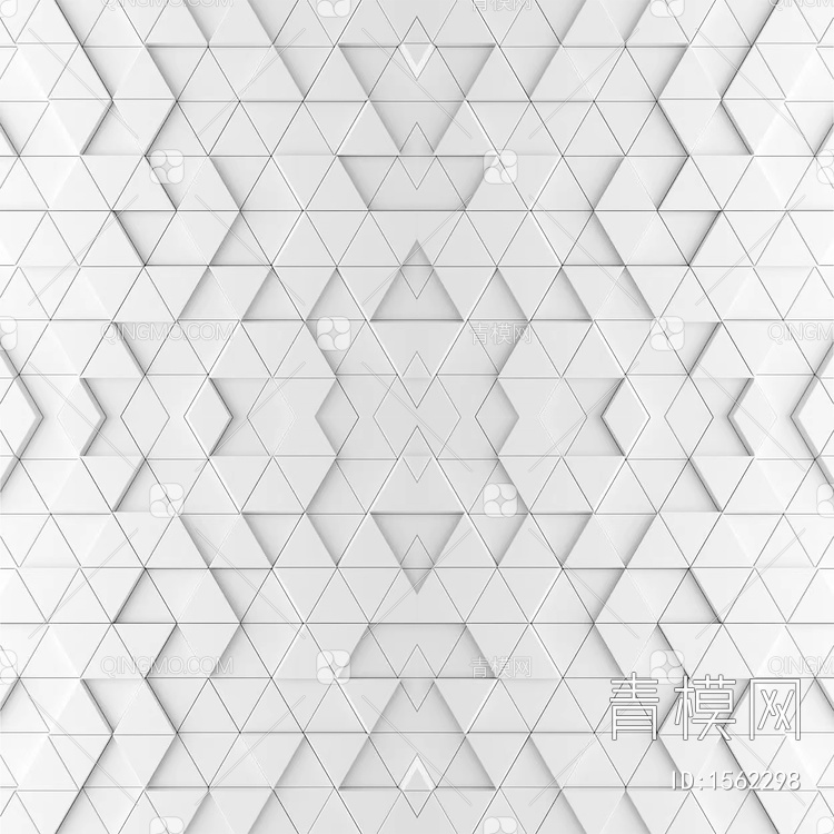 白色三角艺术立体砖贴图贴图下载【ID:1562298】
