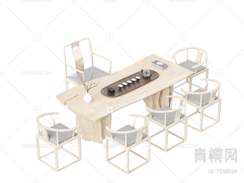 茶桌椅3D模型下载【ID:1565034】