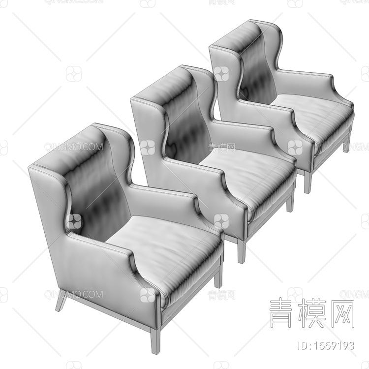 沙发椅3D模型下载【ID:1559193】