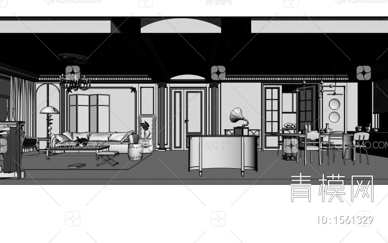 客餐厅3D模型下载【ID:1561329】