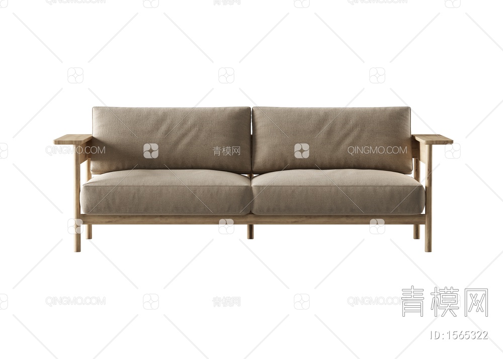 双人沙发3D模型下载【ID:1565322】