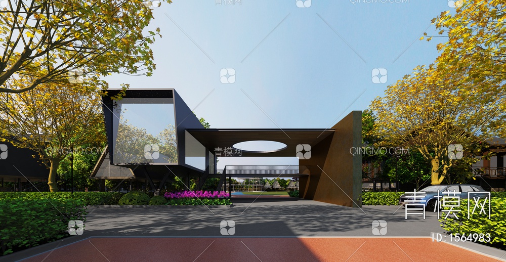 公园入口建筑3D模型下载【ID:1564983】