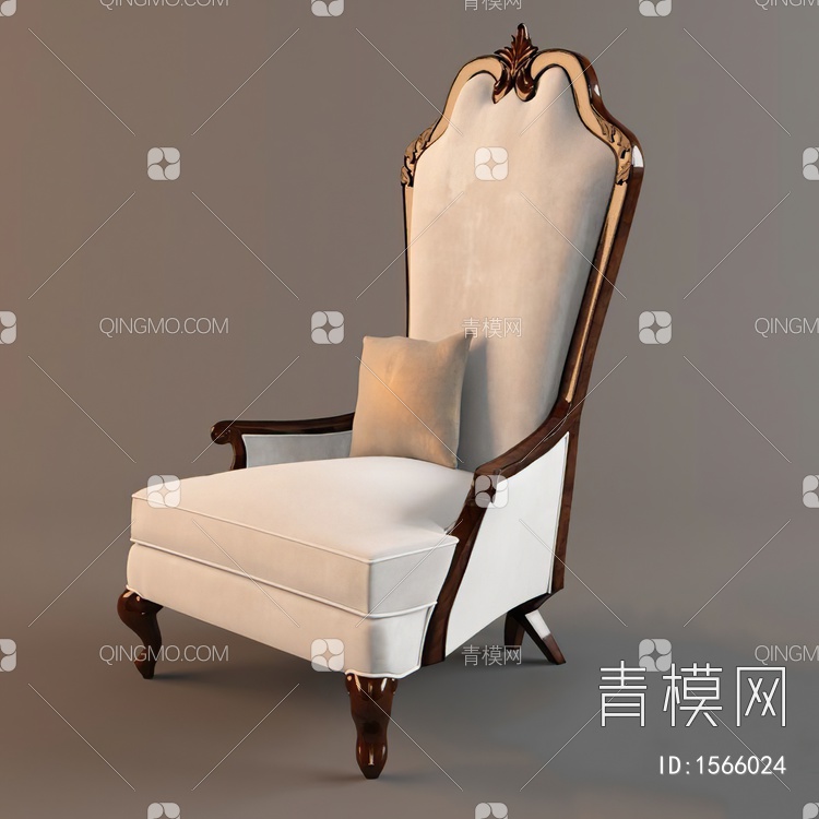 单人沙发3D模型下载【ID:1566024】