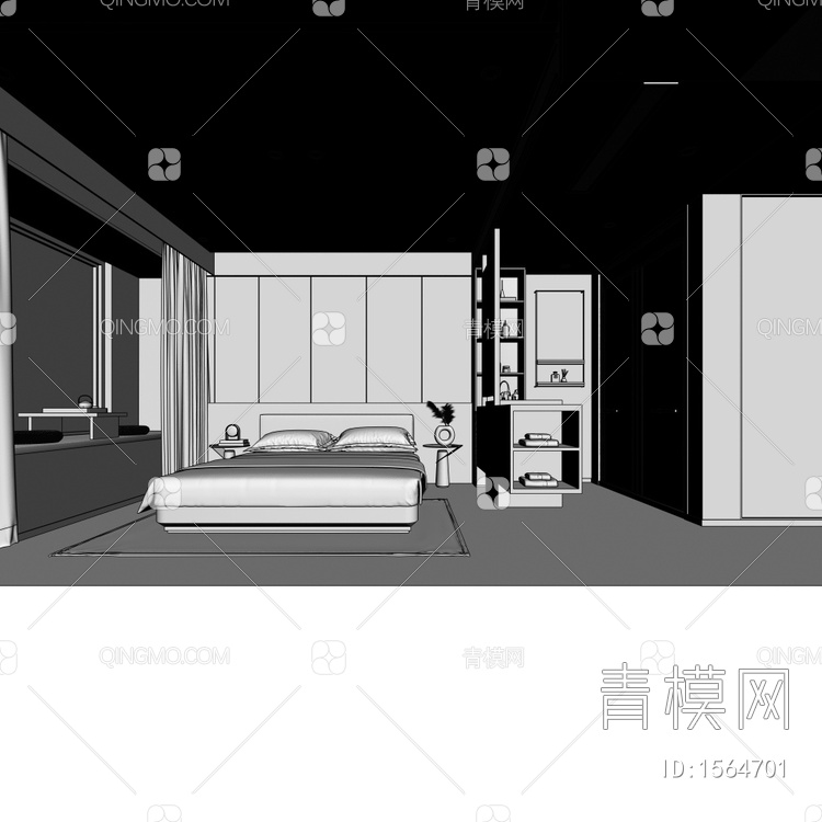 酒店民宿3D模型下载【ID:1564701】