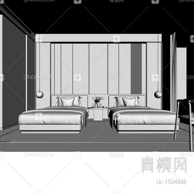 酒店民宿3D模型下载【ID:1564689】