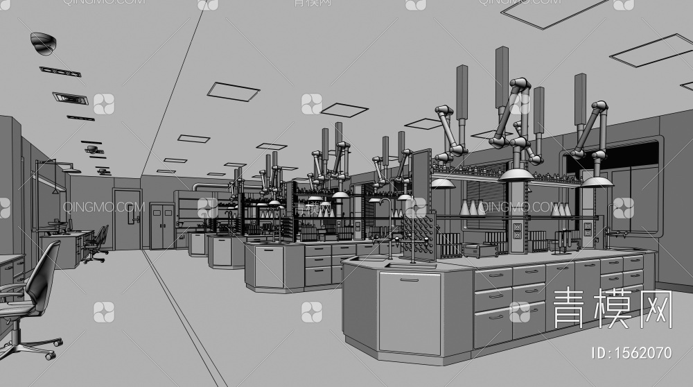 实验室场景3D模型下载【ID:1562070】