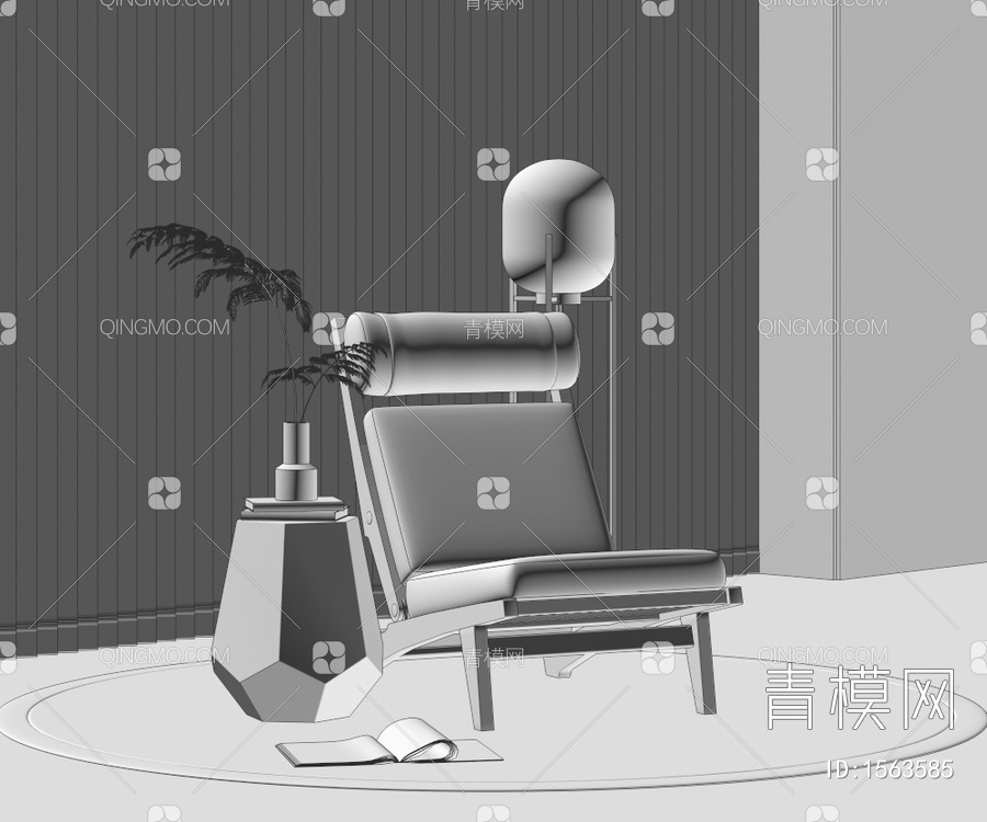 休闲椅3D模型下载【ID:1563585】