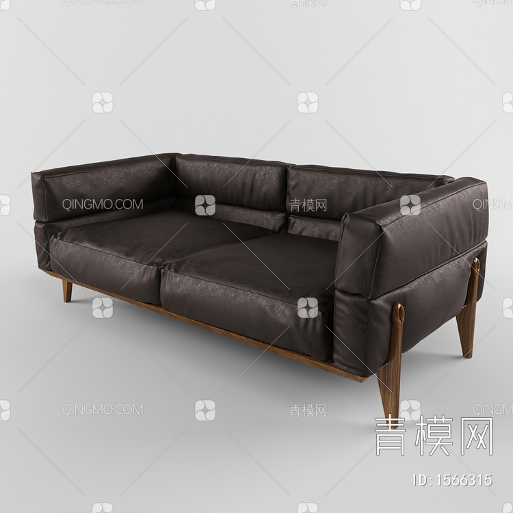 双人沙发3D模型下载【ID:1566315】