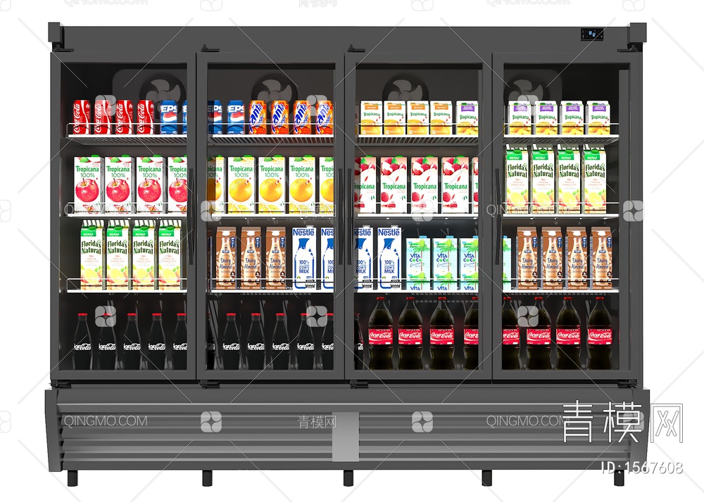 冷柜，保鲜柜，冷饮，冷藏柜，饮料柜3D模型下载【ID:1567608】