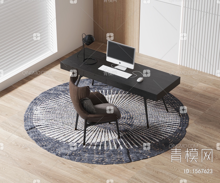 书桌椅3D模型下载【ID:1567623】