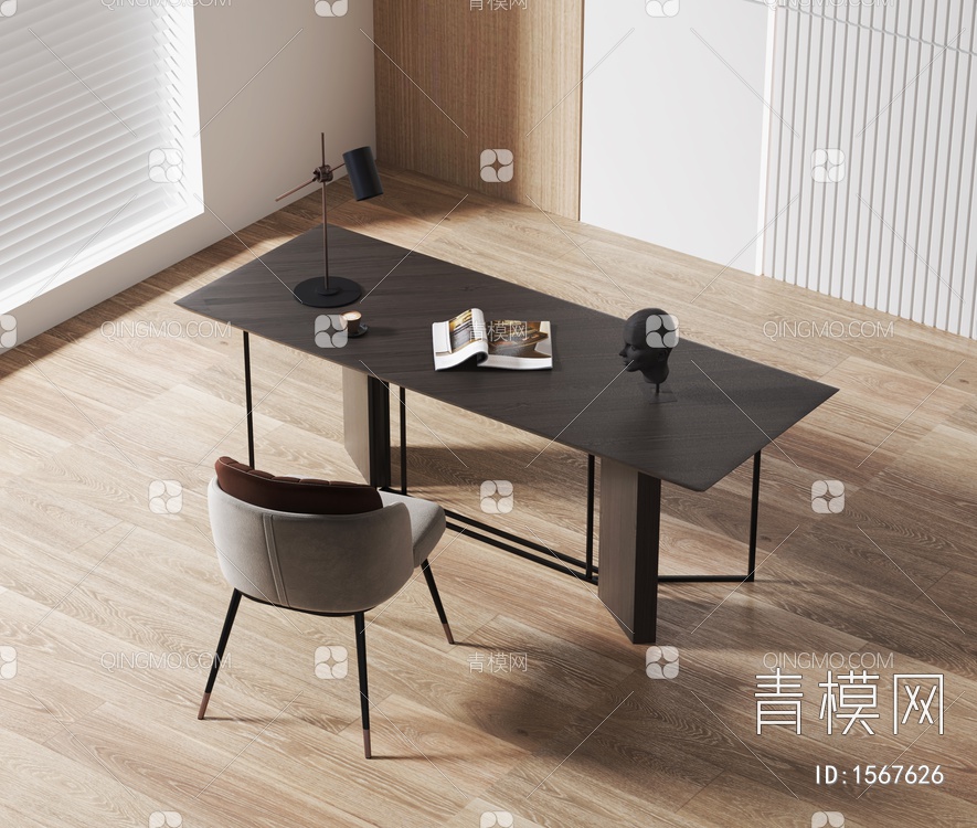书桌椅3D模型下载【ID:1567626】