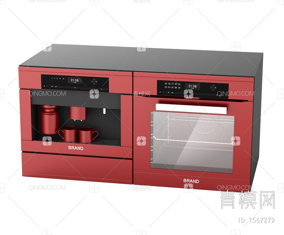 厨房家电 咖啡机烤箱机3D模型下载【ID:1567272】
