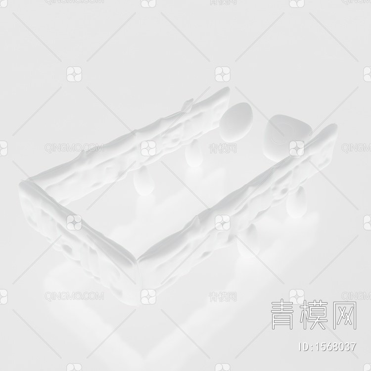 安全气囊 白色 通用款气囊 安全防护 全包围气囊3D模型下载【ID:1568037】