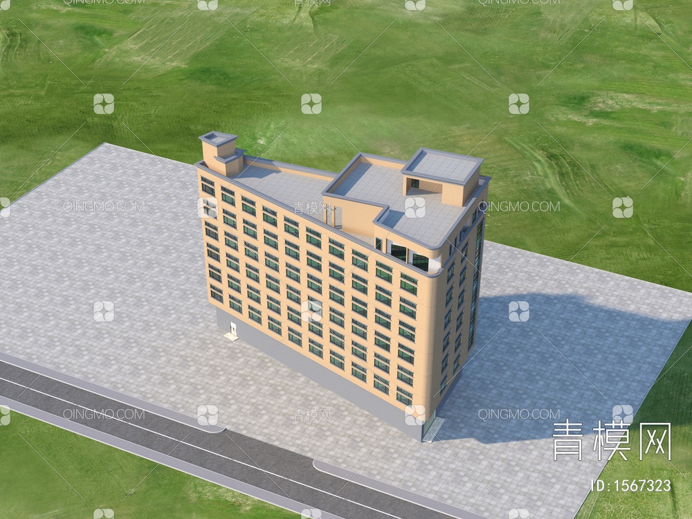 宿舍住宅楼3D模型下载【ID:1567323】