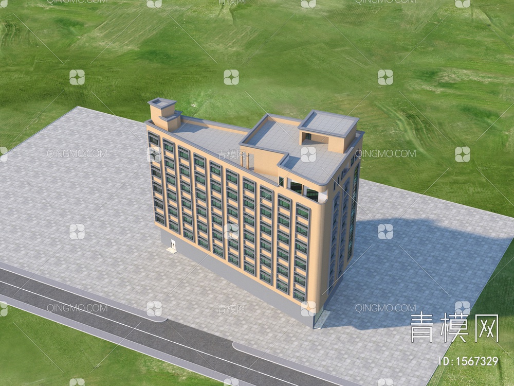 宿舍住宅楼3D模型下载【ID:1567329】