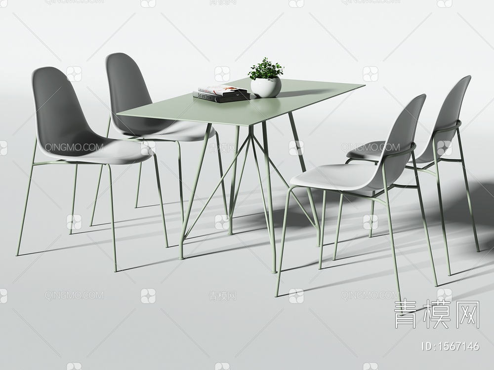 休闲桌椅组合3D模型下载【ID:1567146】
