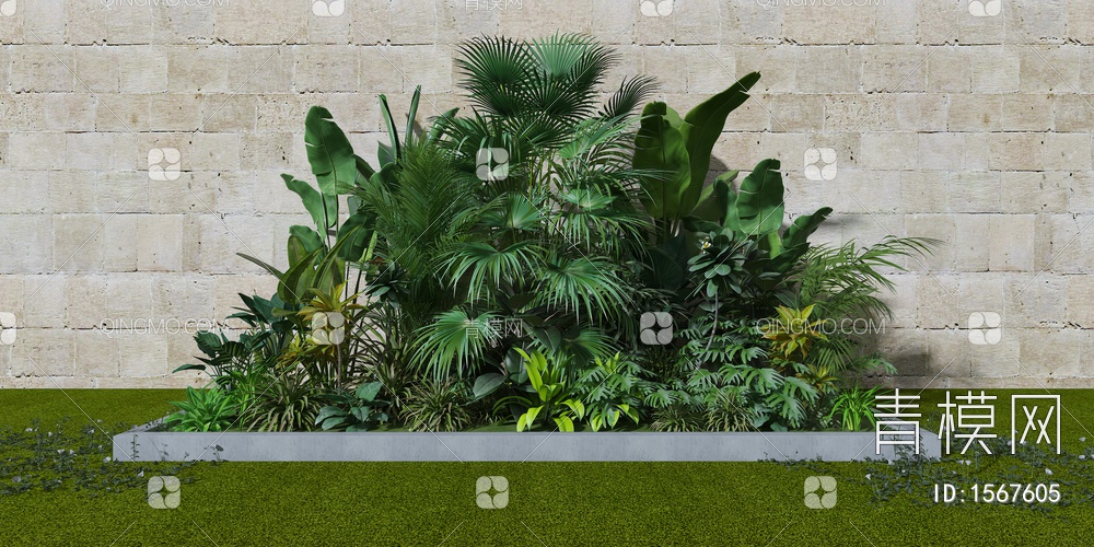 绿植 植物堆3D模型下载【ID:1567605】