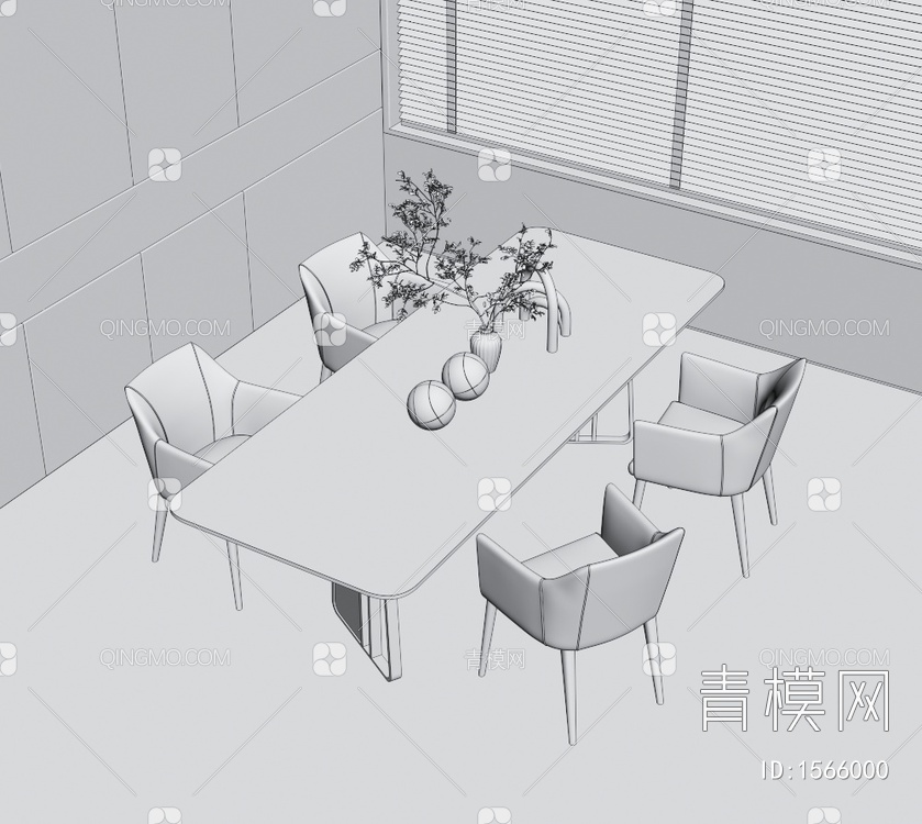 餐桌椅3D模型下载【ID:1566000】