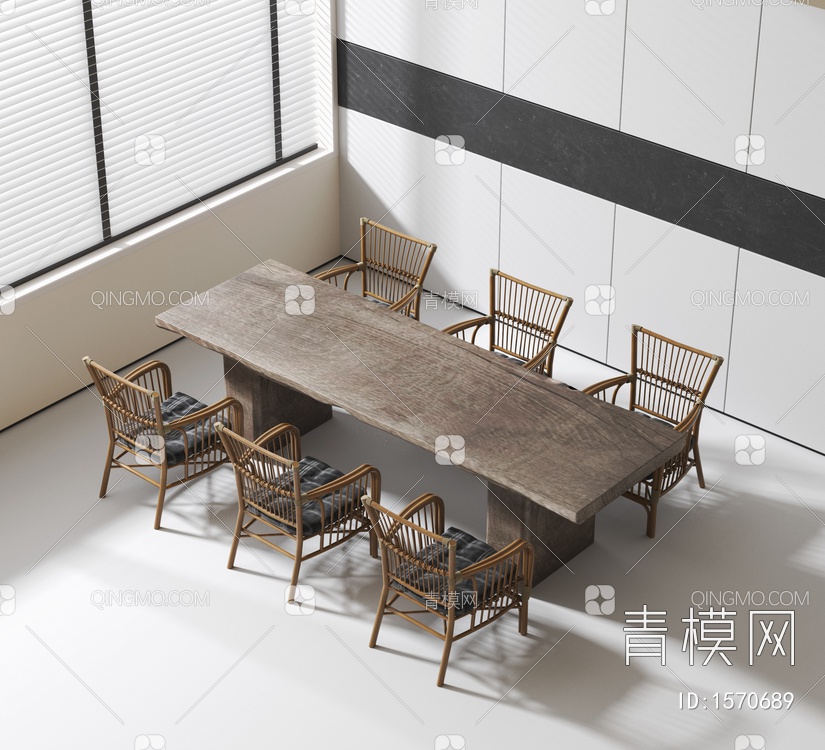 餐桌椅3D模型下载【ID:1570689】