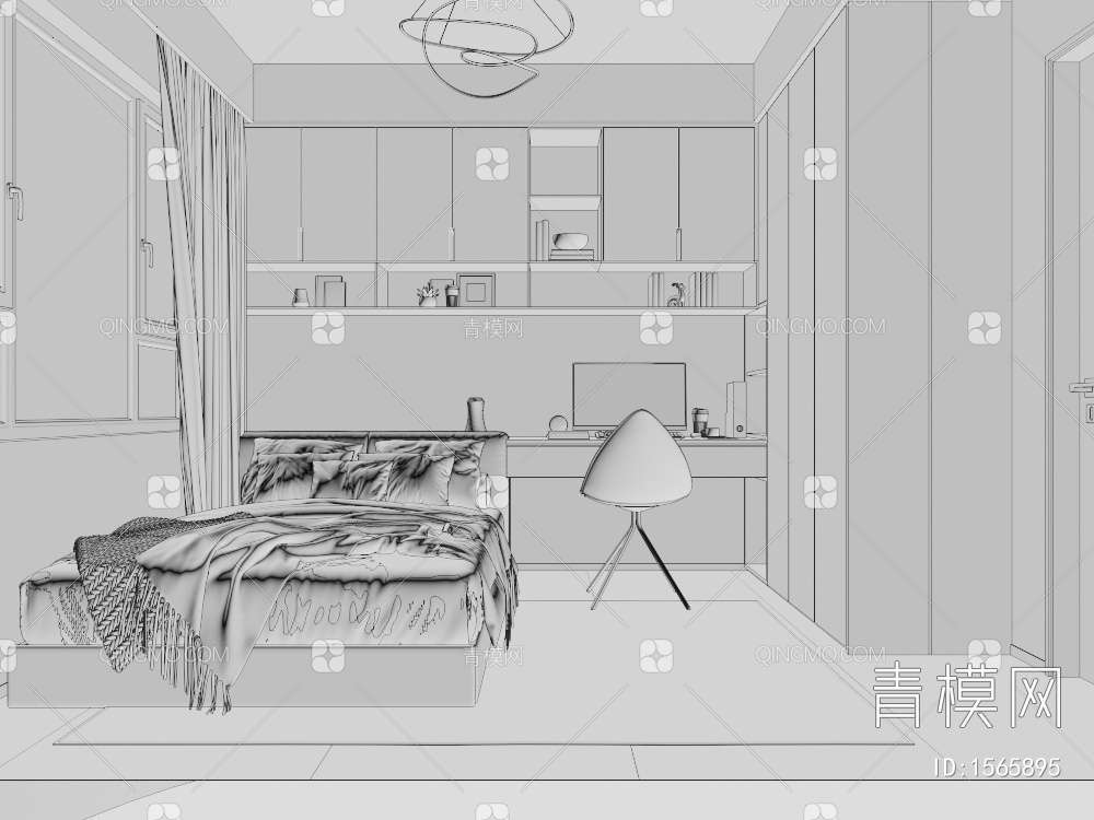 家居卧室3D模型下载【ID:1565895】