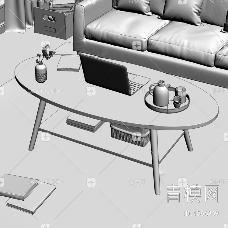 茶几3D模型下载【ID:1566369】
