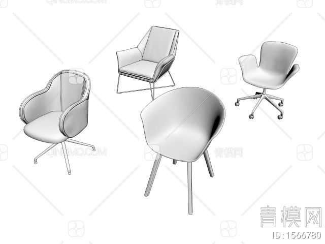 单人椅 休闲椅3D模型下载【ID:1566780】