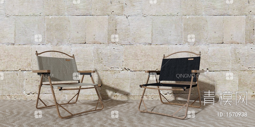 休闲椅子 户外折叠椅 野餐椅子3D模型下载【ID:1570938】