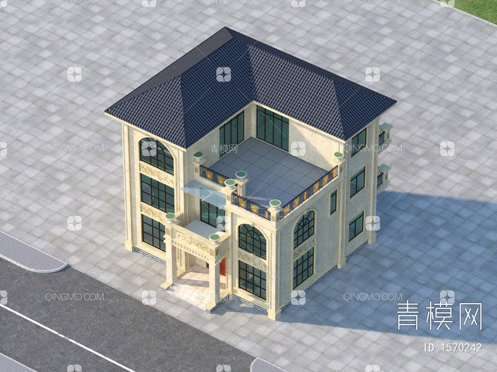 私宅别墅3D模型下载【ID:1570242】