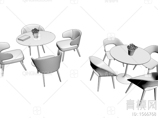休闲桌椅3D模型下载【ID:1566768】