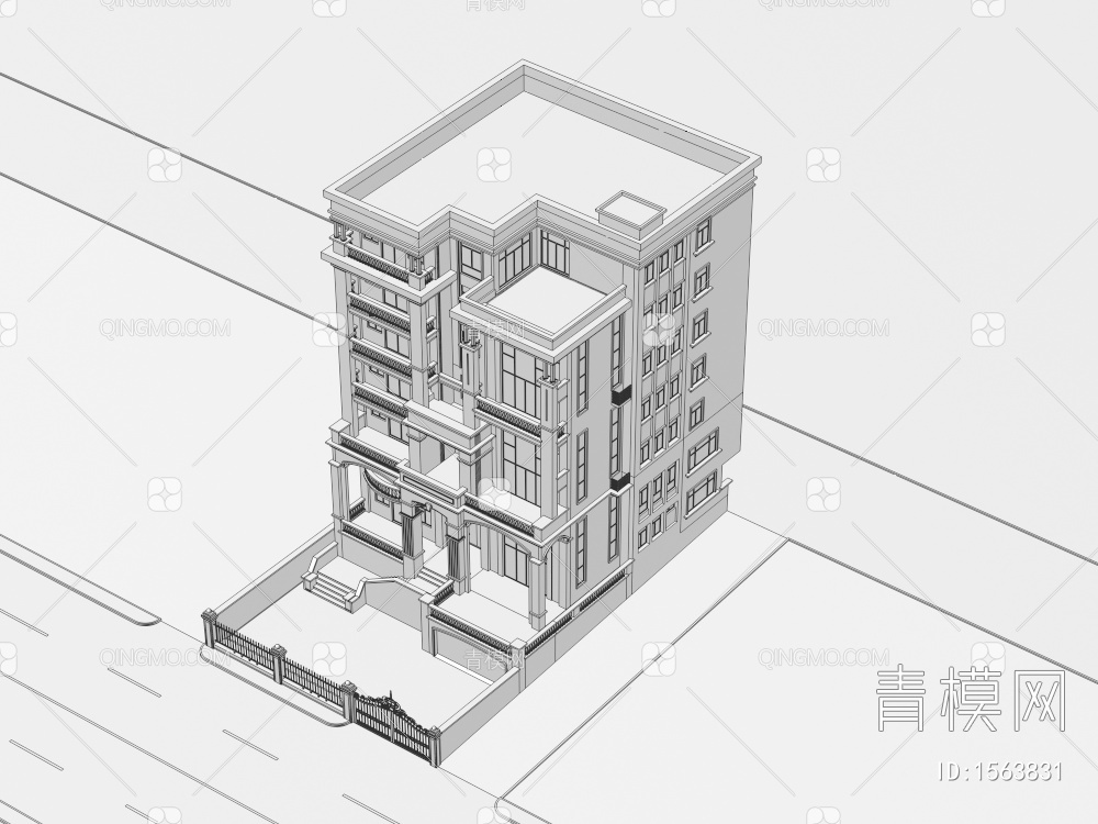 别墅3D模型下载【ID:1563831】