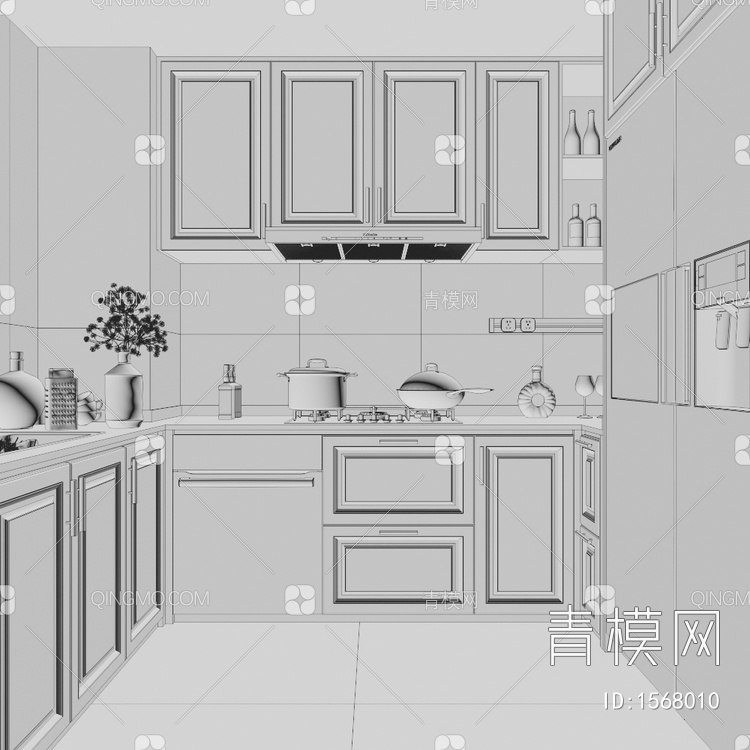 家居厨房3D模型下载【ID:1568010】