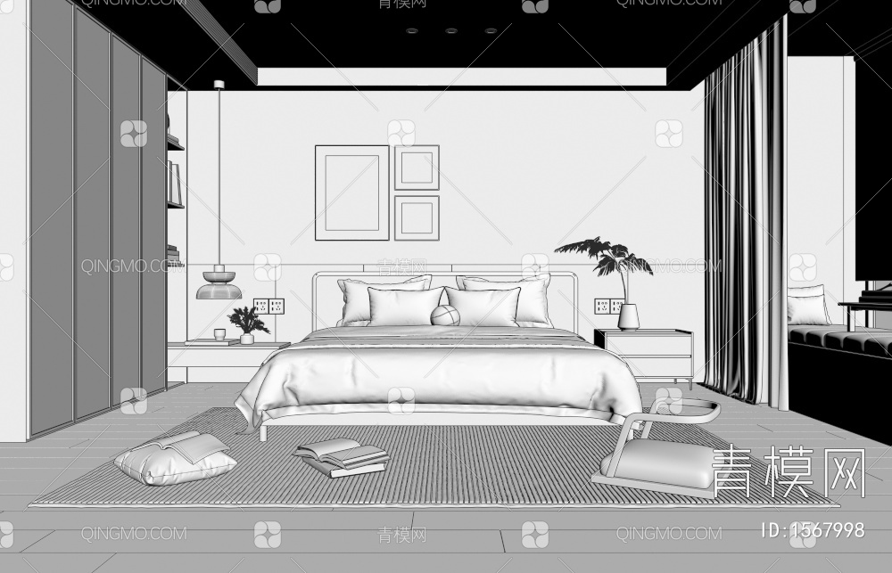 家居卧室3D模型下载【ID:1567998】