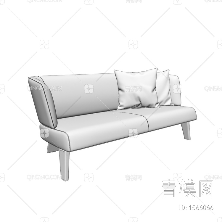 双人沙发3D模型下载【ID:1566066】