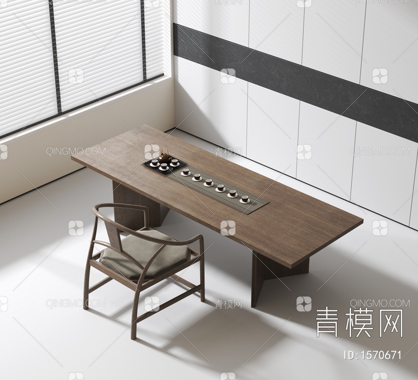茶桌椅3D模型下载【ID:1570671】