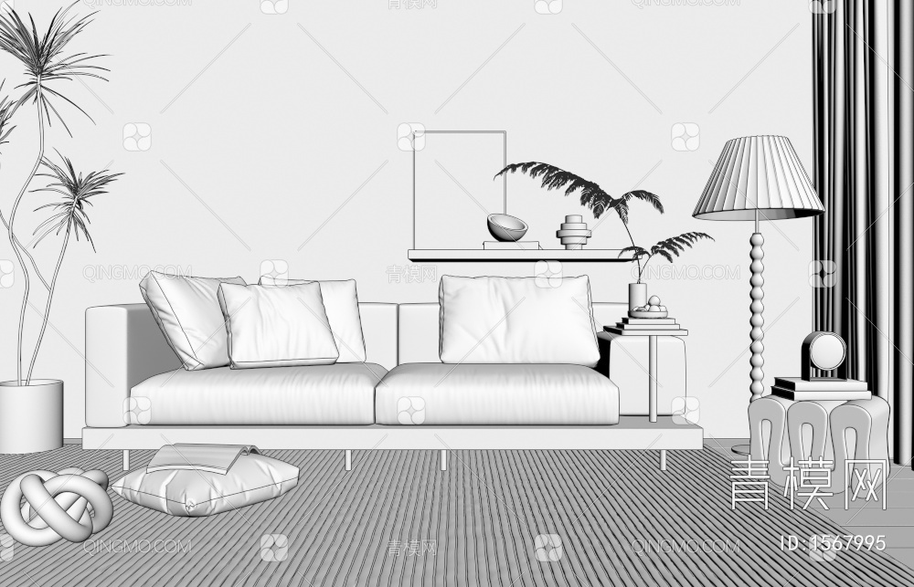 沙发3D模型下载【ID:1567995】