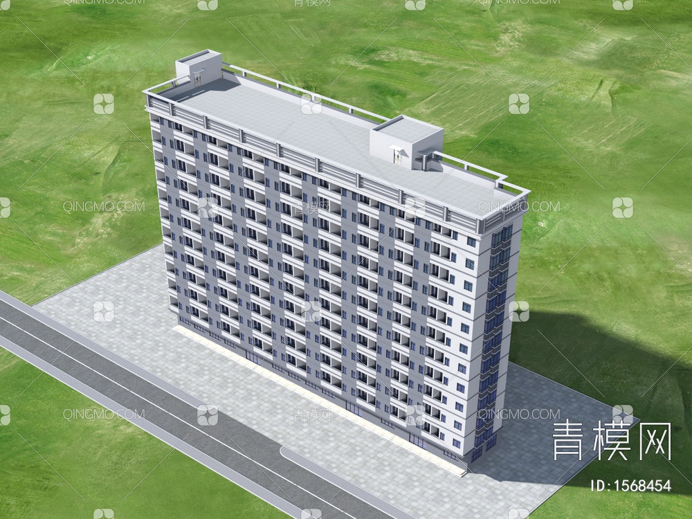 厂房宿舍楼3D模型下载【ID:1568454】