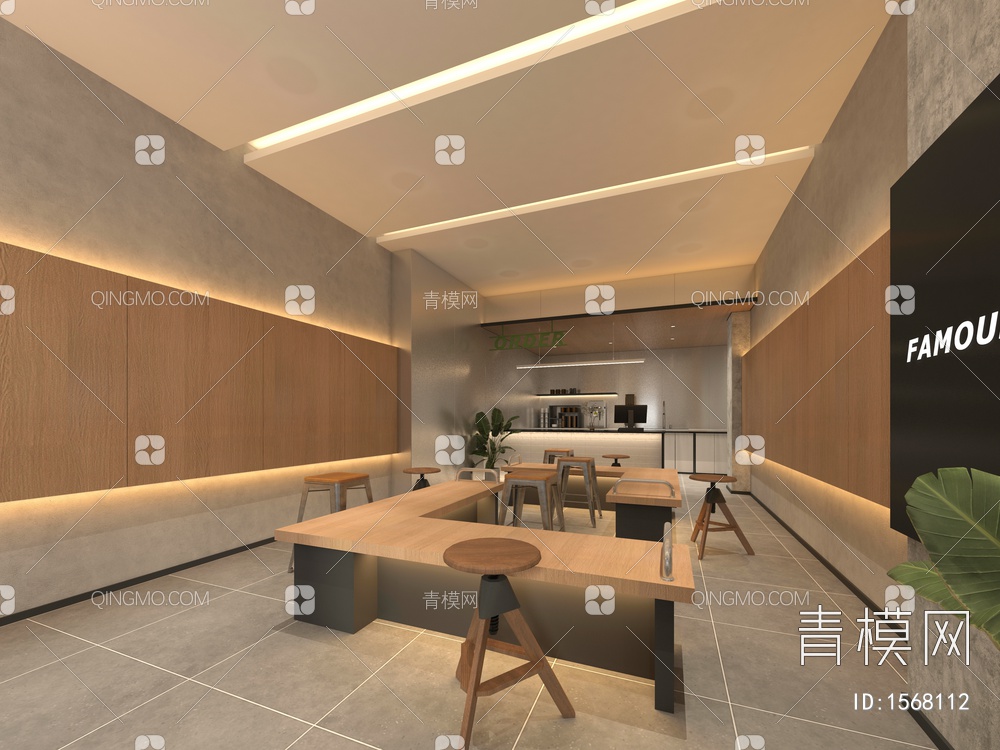 奶茶店3D模型下载【ID:1568112】