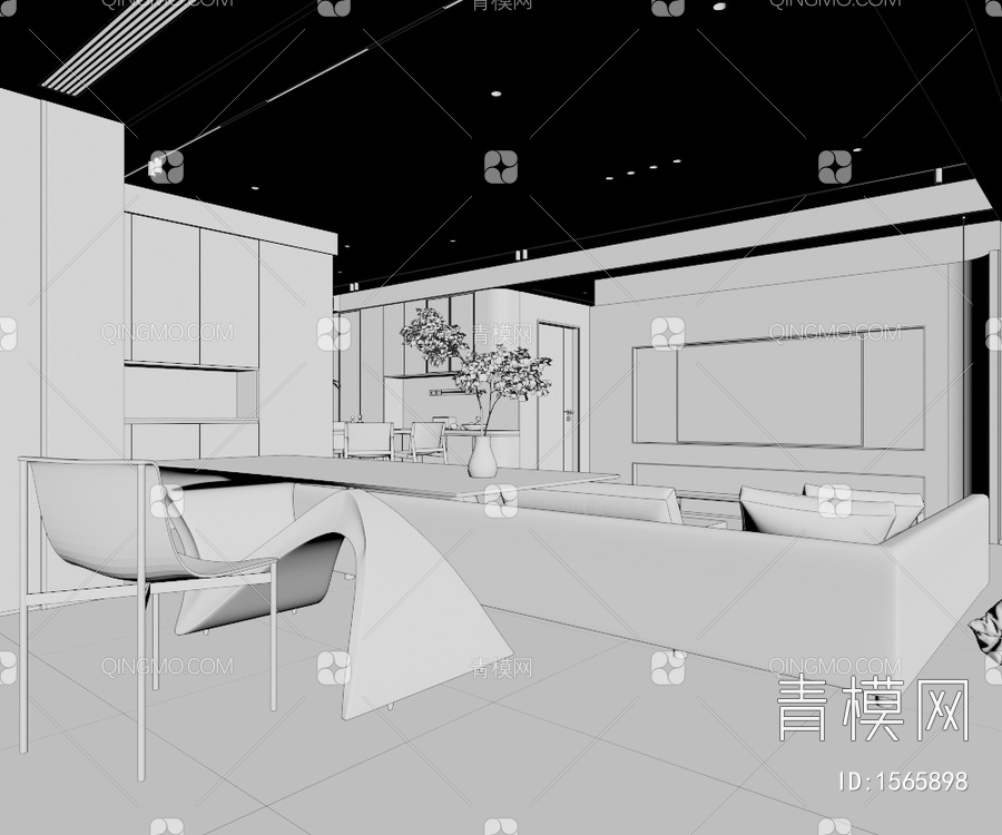 客餐厅3D模型下载【ID:1565898】