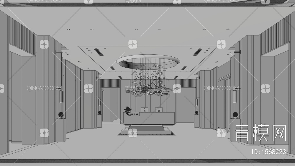 酒店大厅3D模型下载【ID:1568223】