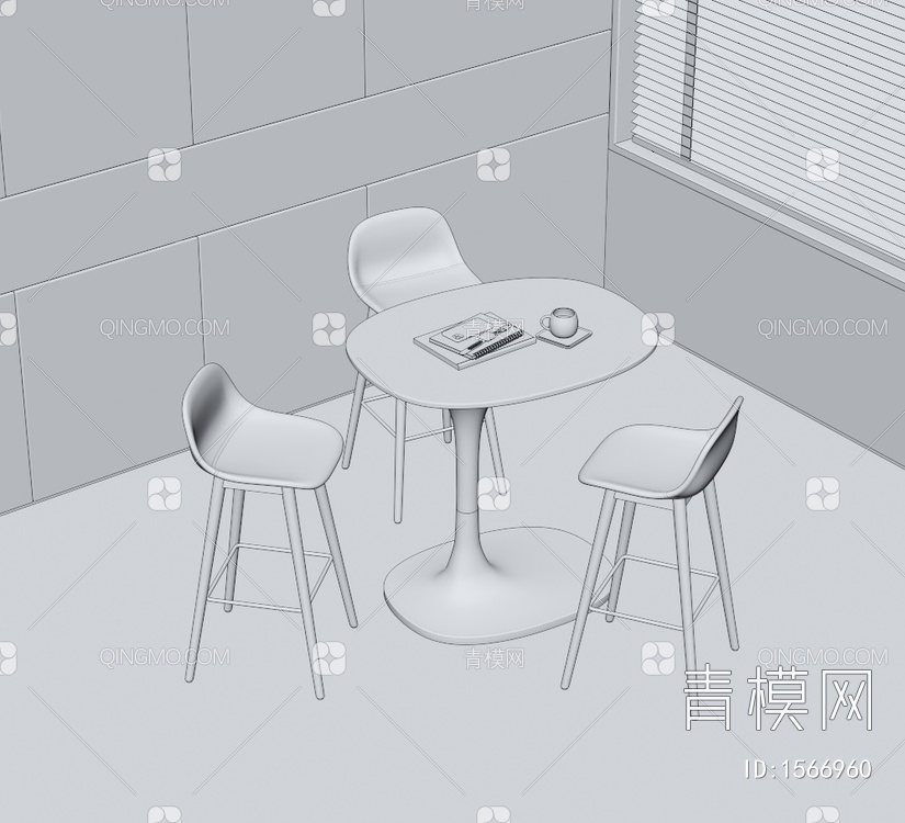 休闲桌椅3D模型下载【ID:1566960】