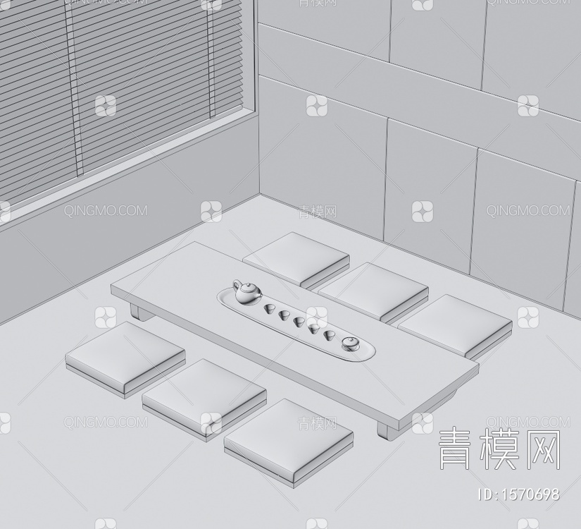 茶桌椅3D模型下载【ID:1570698】
