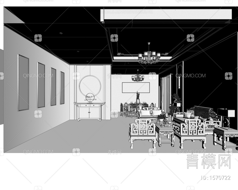 客餐厅3D模型下载【ID:1570722】