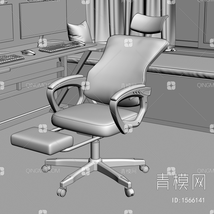 电竞椅3D模型下载【ID:1566141】