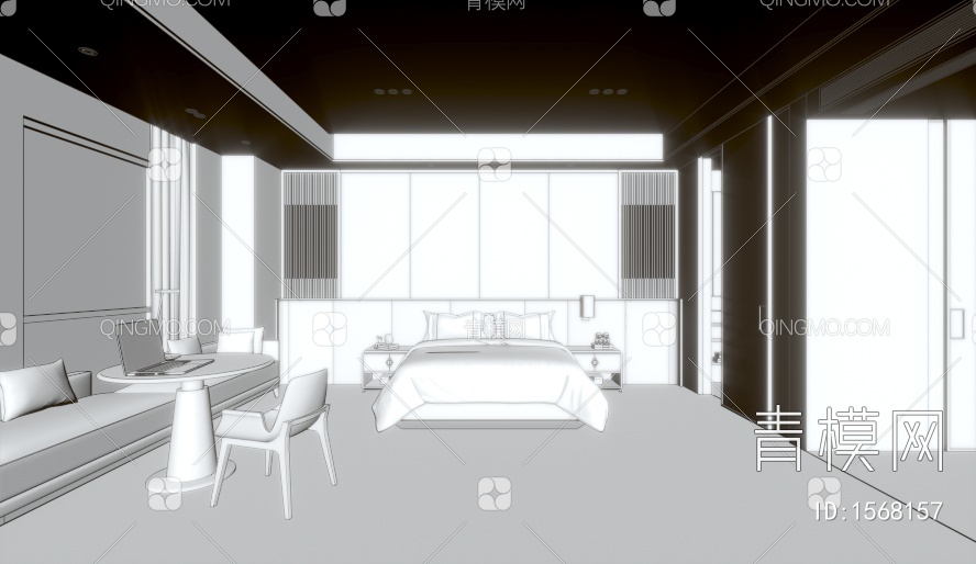 酒店客房卫生间3D模型下载【ID:1568157】