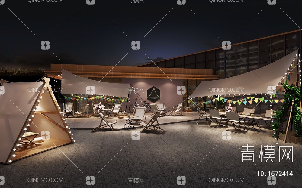 露营帐篷_户外餐吧_户外餐桌椅3D模型下载【ID:1572414】